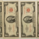 New Store Items 1953-A $2 UNITED STATES RED SEAL NOTES, LOT/3, FR#1510 – VERY FINE!