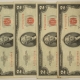 New Store Items 1963 $2 UNITED STATES RED SEAL NOTES, LOT/5, FR#1513 – VF/XF