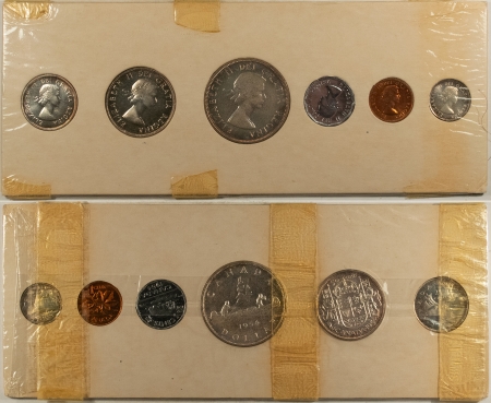 New Store Items 1954-1959 CANADA PL SPECIMEN 6 COIN SETS, ORIGINAL 6 SET RUN, GEM W/ ORIG CARDS