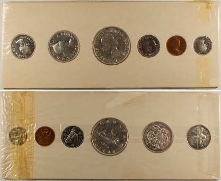 New Store Items 1954-1959 CANADA PL SPECIMEN 6 COIN SETS, ORIGINAL 6 SET RUN, GEM W/ ORIG CARDS