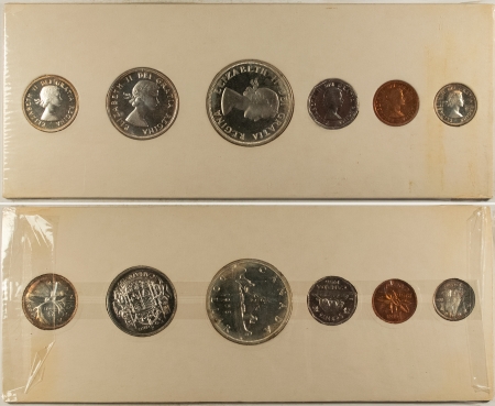 New Store Items 1954-1959 CANADA PL SPECIMEN 6 COIN SETS, ORIGINAL 6 SET RUN, GEM W/ ORIG CARDS