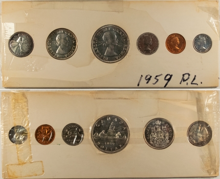 New Store Items 1954-1959 CANADA PL SPECIMEN 6 COIN SETS, ORIGINAL 6 SET RUN, GEM W/ ORIG CARDS