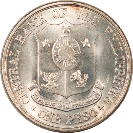 New Store Items 1961 PHILIPPINES SILVER 1 PESO, JOSE RIZAL CENTENNIAL, NATIONAL HERO, CHOICE BU