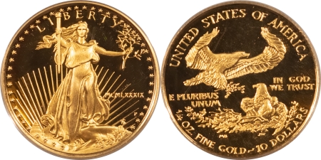 American Gold Eagles, Buffaloes, & Liberty Series 1989-P 4 COIN PROOF AMERICAN GOLD EAGLE 4 COIN SET, 1.85 AGW – PCGS PR-69 DCAM