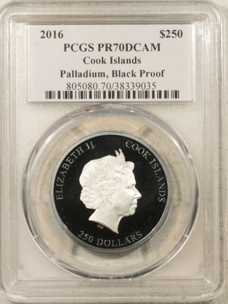 Bullion 2016 $250 COOK ISLANDS 1 OZ PALLADIUM RONALD REAGAN LEGACY SIGN PCGS PR-70 DCAM