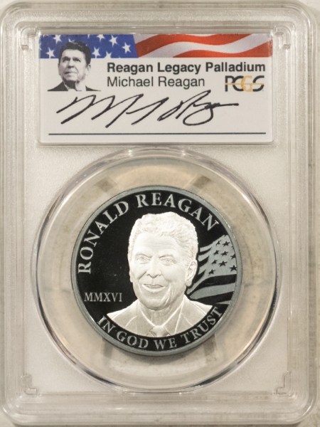 Bullion 2016 $250 COOK ISLANDS 1 OZ PALLADIUM RONALD REAGAN LEGACY SIGN PCGS PR-70 DCAM