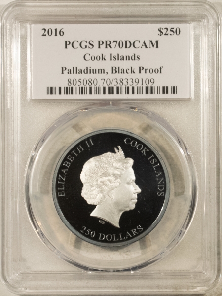 Bullion 2016 $250 COOK ISLANDS 1 OZ PALLADIUM RONALD REAGAN LEGACY SIGN PCGS PR-70 DCAM