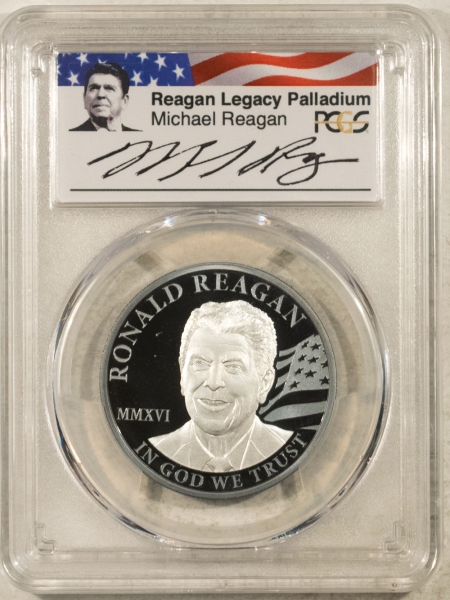 Bullion 2016 $250 COOK ISLANDS 1 OZ PALLADIUM RONALD REAGAN LEGACY SIGN PCGS PR-70 DCAM