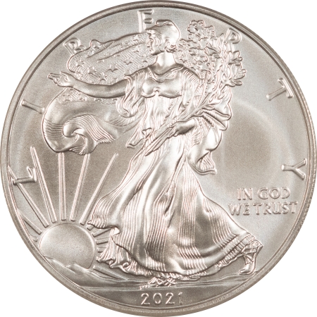 American Silver Eagles 2021 TY I 1 OZ AMERICAN SILVER EAGLE ANACS MS70 FIRST DAY OF ISSUE #08005/10,987