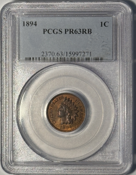 Indian 1894 PROOF INDIAN CENT – PCGS PR-63 RB