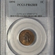 Braided Hair Half Cents 1857 BRAIDED HAIR HALF CENT – PCGS MS-63 BN