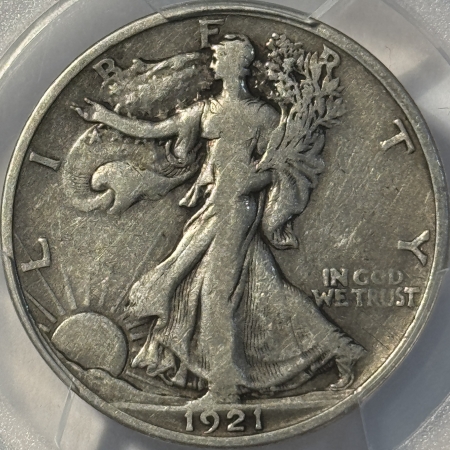 New Certified Coins 1921-S WALKING LIBERTY HALF DOLLAR – PCGS F-15