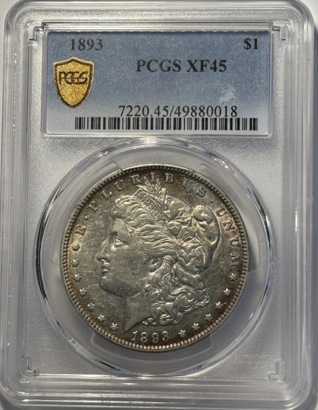 Morgan Dollars 1893 $1 MORGAN DOLLAR – PCGS XF-45