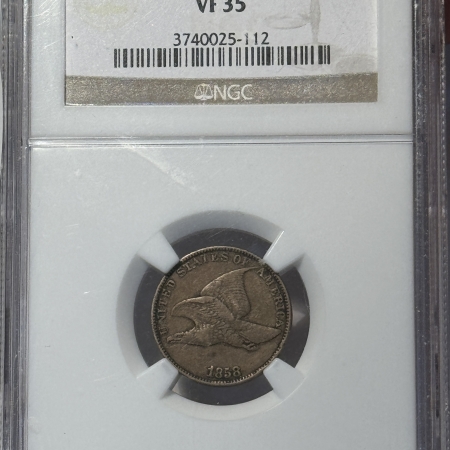 Flying Eagle 1858 FLYING EAGLE CENT – LARGE LETTERS NGC VF-35