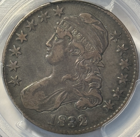 Early Halves 1832 CAPPED BUST HALF DOLLAR – SMALL LETTERS PCGS VF-35