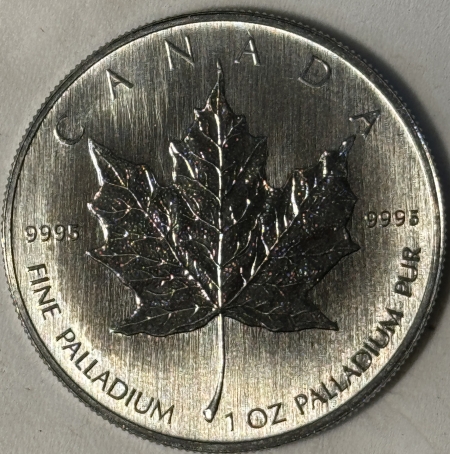 Bullion 2006 CANADA $50 1 OZ PALLADIUM MAPLE LEAF, .9995 FINE, UNCIRCULATED