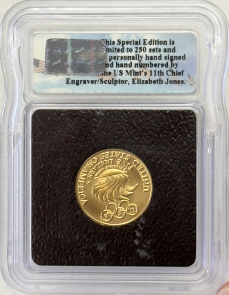 Modern Gold Commems 1988-W $5 OLYMPIC COMMEM GOLD, ICG MS-70 CHIEF ENGRAVER ELIZABETH JONES #206/250