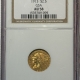 $2.50 1915 $2.50 INDIAN GOLD GSA HOARD NGC AU-58, GSA ON LABEL