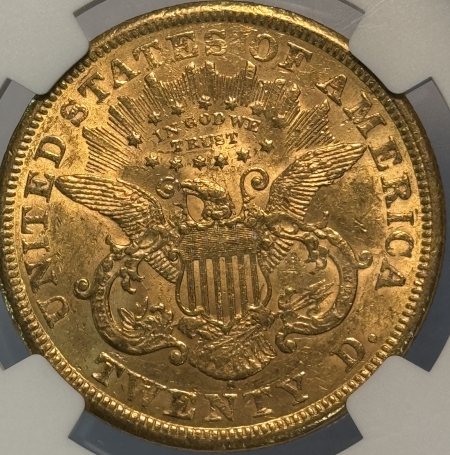 $20 1869-S $20 LIBERTY GOLD DOUBLE EAGLE – NGC AU-55