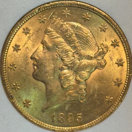 $20 1895 $20 LIBERTY GOLD DOUBLE EAGLE – NGC MS-61