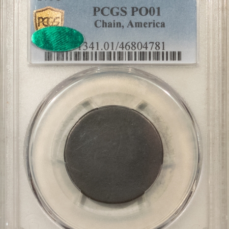 CAC Approved Coins 1793 CHAIN CENT, AMERICA – PCGS PO-01 CAC, PERFECT PLANCHET, PROBLEM FREE!