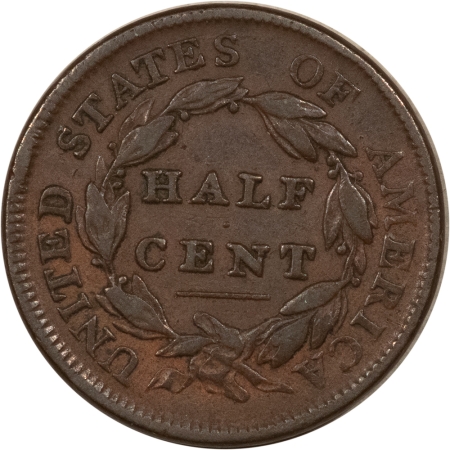 Classic Head Half Cents 1809 CLASSIC HEAD HALF CENT – PLEASING CIRCULATED EXAMPLE!