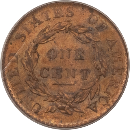 Coronet Head Large Cents 1818 CORONET HEAD LARGE CENT – PCGS MS-63 BN, OGH, LUSTROUS W/ PRETTY TONING!