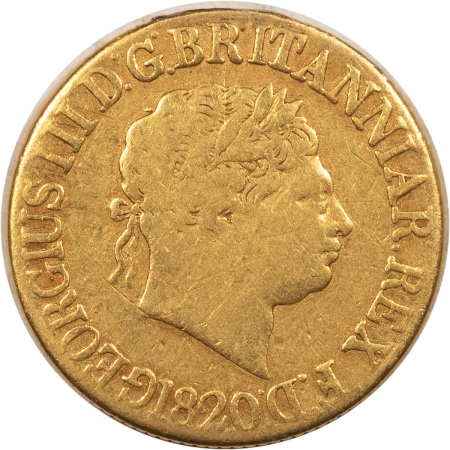 Bullion 1820 GREAT BRITAIN GOLD SOVEREIGN, KM-674 – CIRCULATED, SCARCE EARLY DATE!