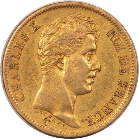 Bullion 1824-A FRANCE 40 GOLD FRANCS .3734, KM-721.1 – HIGH GRADE CIRCULATED EXAMPLE!