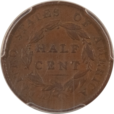 CAC Approved Coins 1825 CLASSIC HEAD HALF CENT – PCGS XF-45, NICE ORIGINAL! CAC APPROVED!