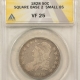 Half Dollars 1853 LIBERTY SEATED HALF DOLLAR, ARROWS & RAYS, ANACS VF-30 DETAILS, CLEANED