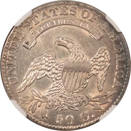 Early Halves 1832 CAPPED BUST HALF DOLLAR, SM LETTERS, O-108 – NGC AU-55, LUSTROUS!