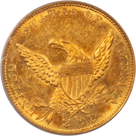 $2.50 1834 $2.50 CLASSIC HEAD GOLD QTR EAGLE – PCGS AU-55, LOOKS 58! PREMIUM QUALITY!