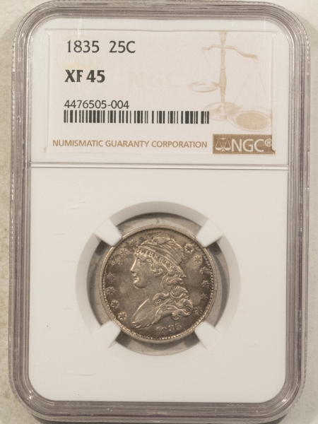 Capped Bust Quarters 1835 CAPPED BUST QUARTER – NGC XF-45