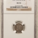 Liberty Seated Half Dimes 1860 PROOF SEATED LIBERTY HALF DIME – NGC PF-66, PRETTY ORIGINAL!