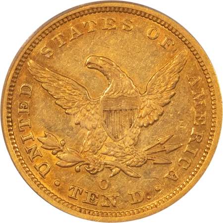 $10 1843-O $10 LIBERTY GOLD EAGLE – PCGS AU-53, RARE DATE! NICE COLOR!