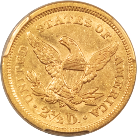 $2.50 1852 $2.50 LIBERTY GOLD QUARTER EAGLE – PCGS AU-55