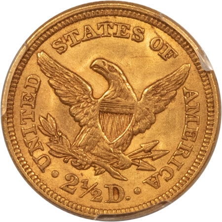 $2.50 1853 $2.50 LIBERTY GOLD QUARTER EAGLE – PCGS MS-61