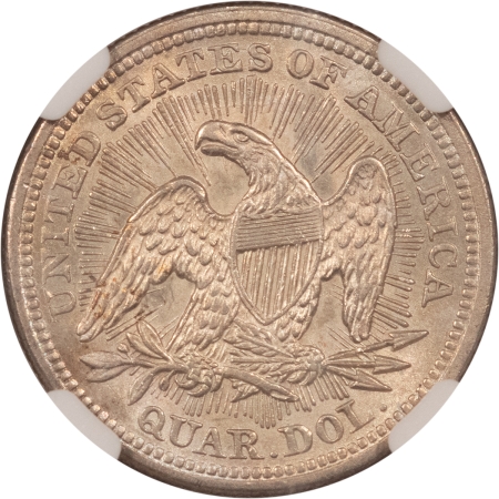 Liberty Seated Quarters 1853 SEATED LIBERTY QUARTER, ARROWS/RAYS – NGC MS-62, LUSTROUS TYPE COIN!