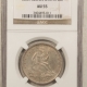 Liberty Seated Halves 1859-O SEATED LIBERTY HALF DOLLAR – PCGS AU-55, REALLY PRETTY!