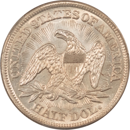 Liberty Seated Halves 1853 ARROWS & RAYS LIBERTY SEATED HALF DOLLAR – PCGS MS-61, FLASHY & PQ!