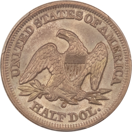 Liberty Seated Halves 1855-O SEATED LIBERTY HALF DOLLAR, ARROWS – PCGS MS-62, FRESH, ORIGINAL & BU!