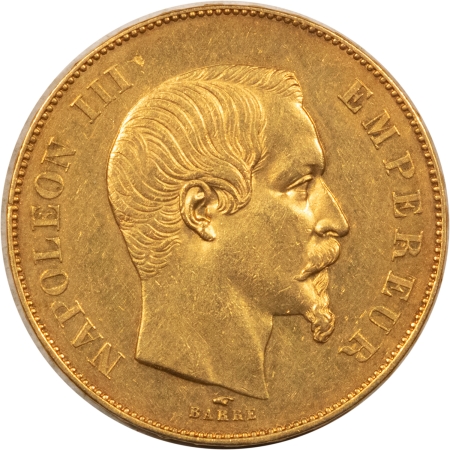 Bullion 1856-A FRANCE 50 GOLD FRANCS, .4668 AGW, KM-785.1 – HIGH GRADE EXAMPLE!