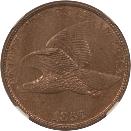 Flying Eagle 1857 FLYING EAGLE CENT – NGC MS-62