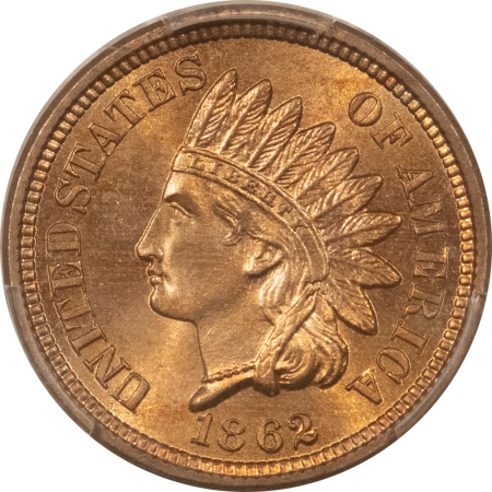 CAC Approved Coins 1862 INDIAN CENT – PCGS MS-65, BLAZING & PREMIUM QUALITY++! CAC APPROVED!