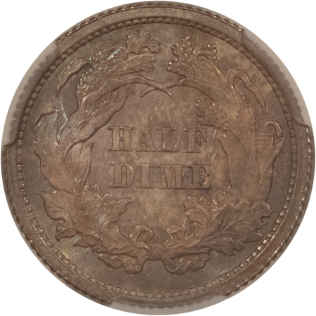 CAC Approved Coins 1862 SEATED LIBERTY HALF DIME – CACG MS-67, GORGEOUS! SUPERB GEM!