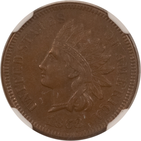 Indian 1868 INDIAN CENT, NGC AU-55 BN; ORIGINAL, FRESH & PERFECT FOR THE GRADE!