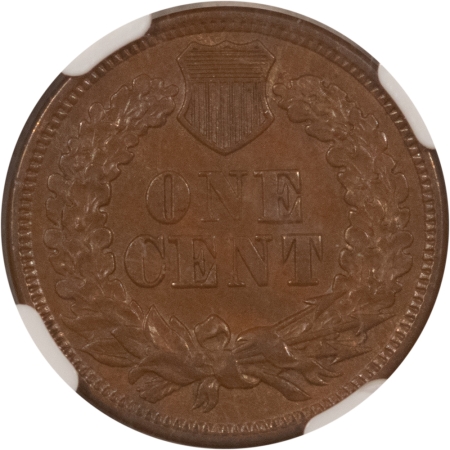 Indian 1868 INDIAN CENT, NGC AU-55 BN; ORIGINAL, FRESH & PERFECT FOR THE GRADE!