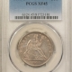 Liberty Seated Halves 1855-O SEATED LIBERTY HALF DOLLAR, ARROWS – PCGS AU-50