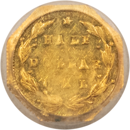 New Certified Coins 1871 50C FRACTIONAL GOLD, BG-924 – PCGS AU-58